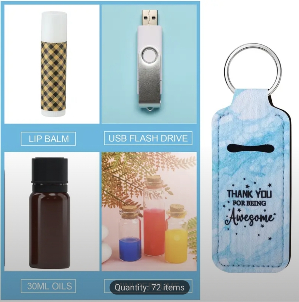 Keychain Chapstick Holder Set Of 6